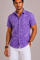 Camicia Hawaiana Uomo con Stampa Tropicale a Maniche Corte | Bella di Roma