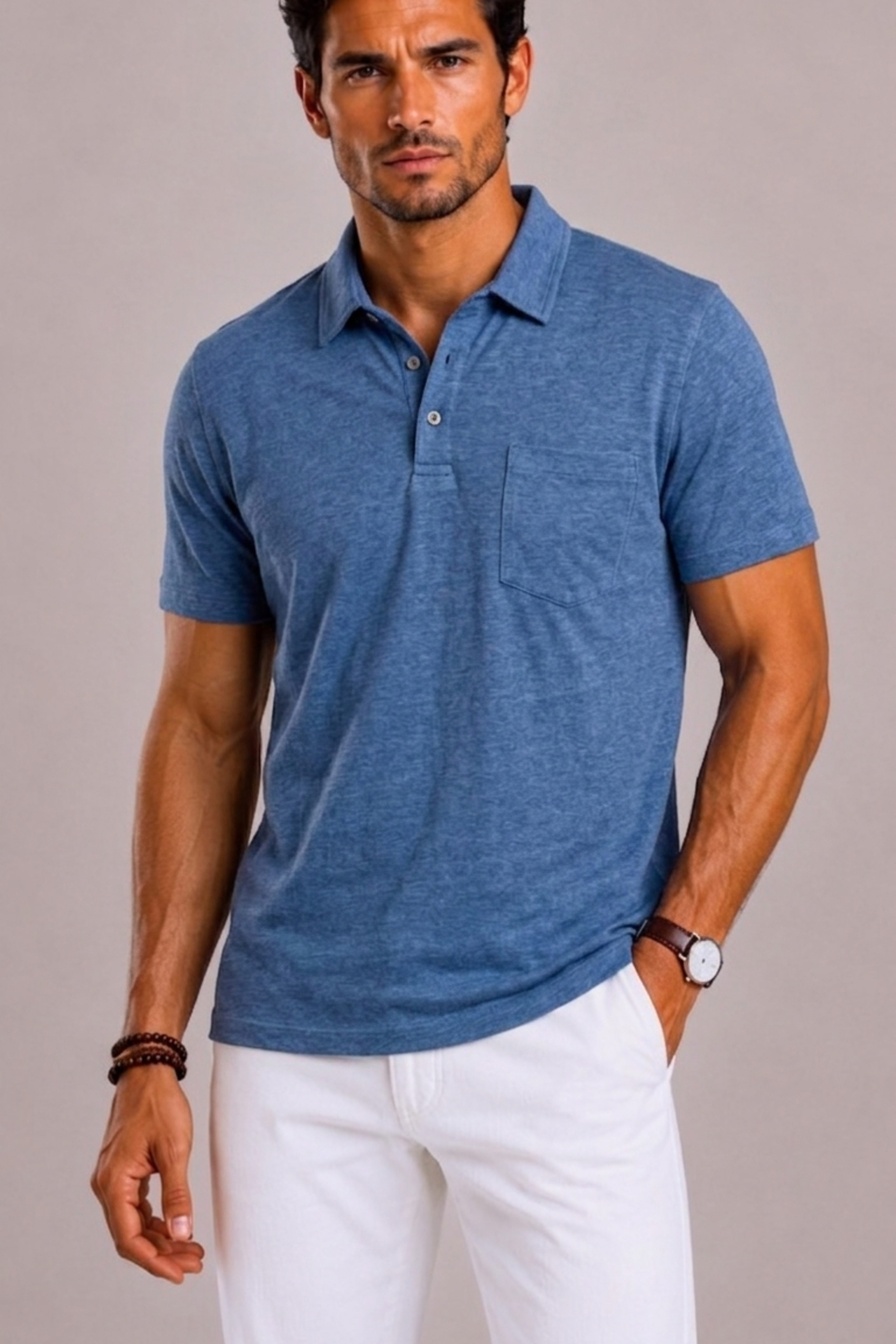 Polo da uomo con maniche corte e collo classico | Lunelle