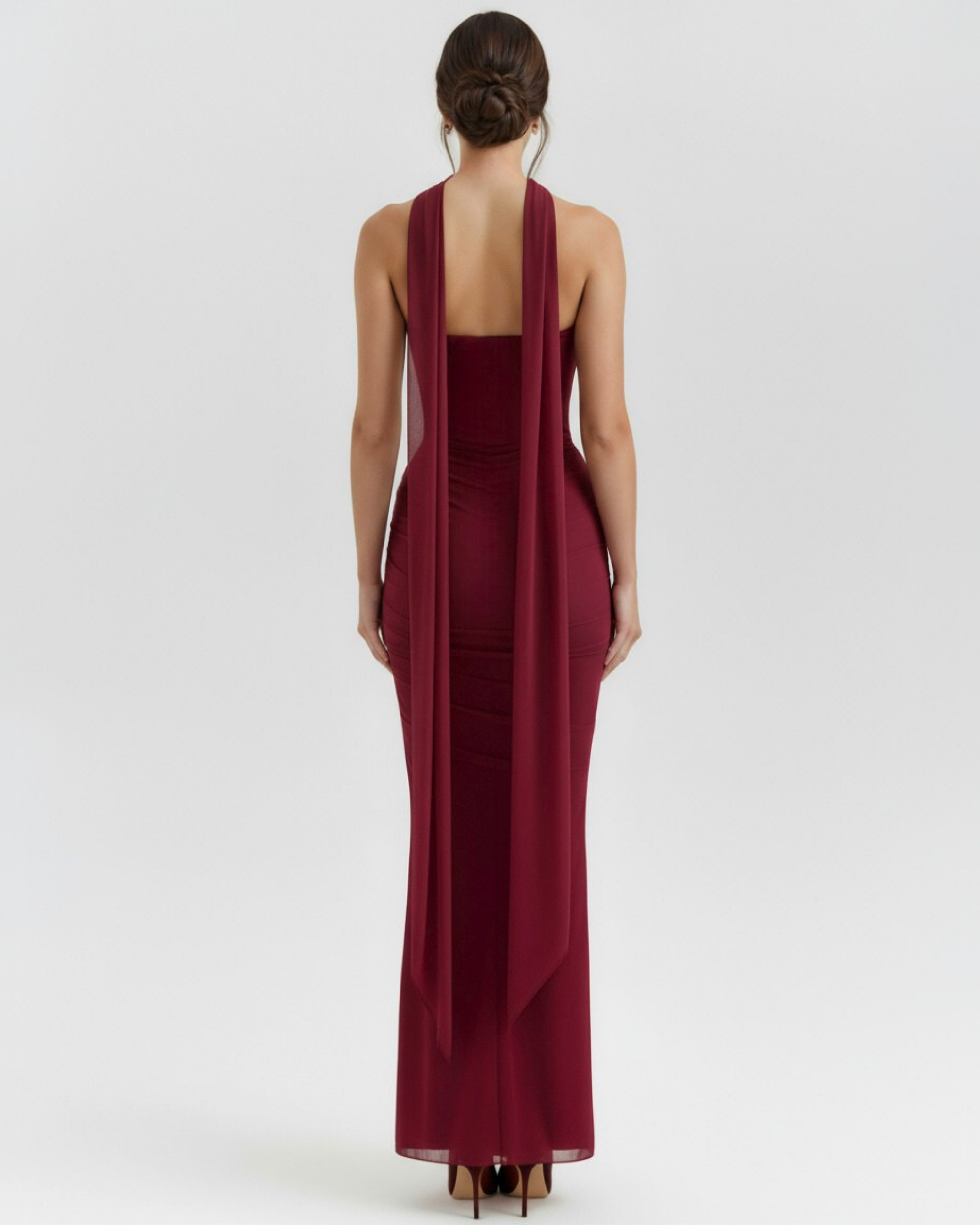 Set tre pezzi Malu borgogna Bella di Roma – silhouette femminile