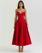 Abito Midi Amalfi Rosso Bella di Roma – retro