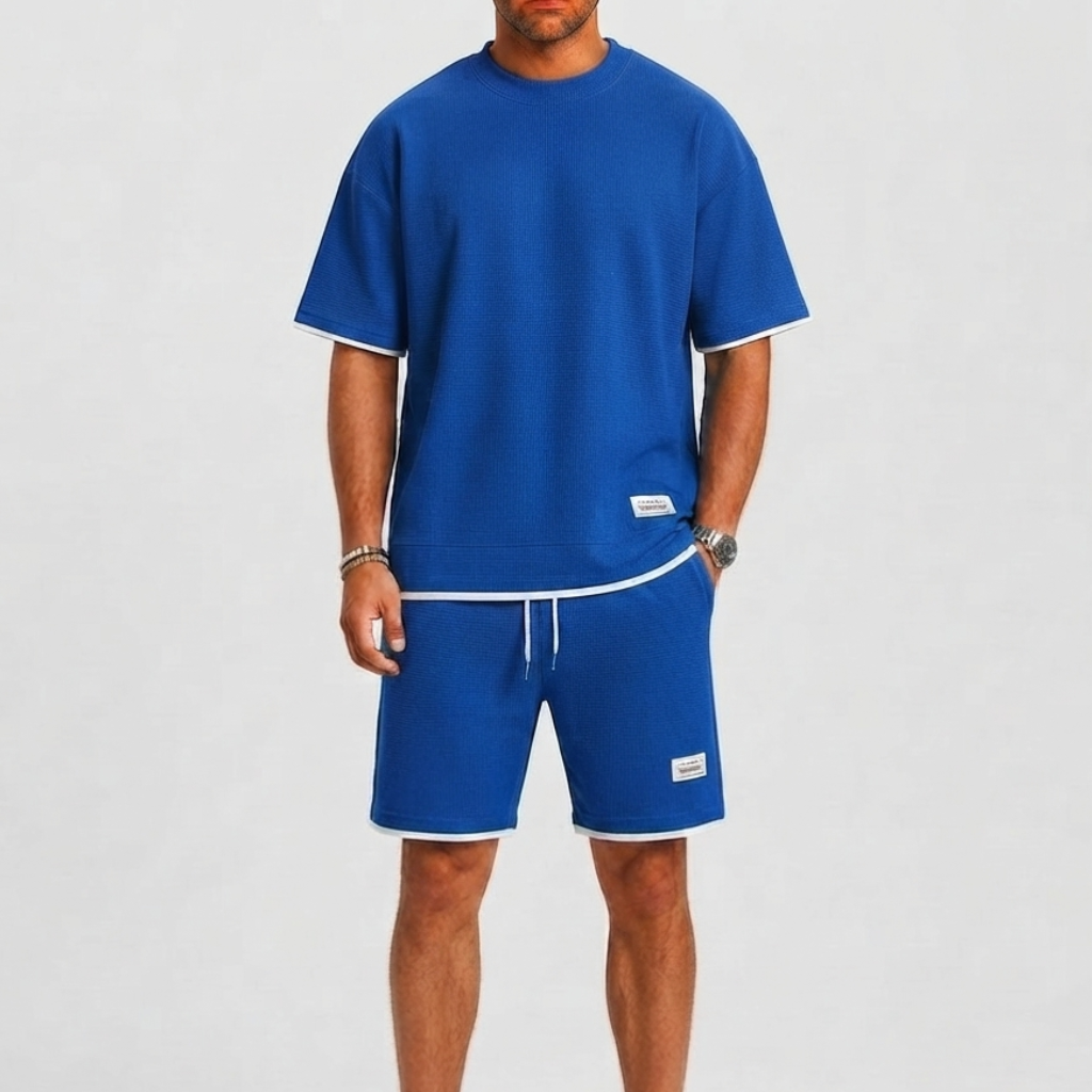 Set uomo con t-shirt e pantaloni corti – look casual | Bella di Roma