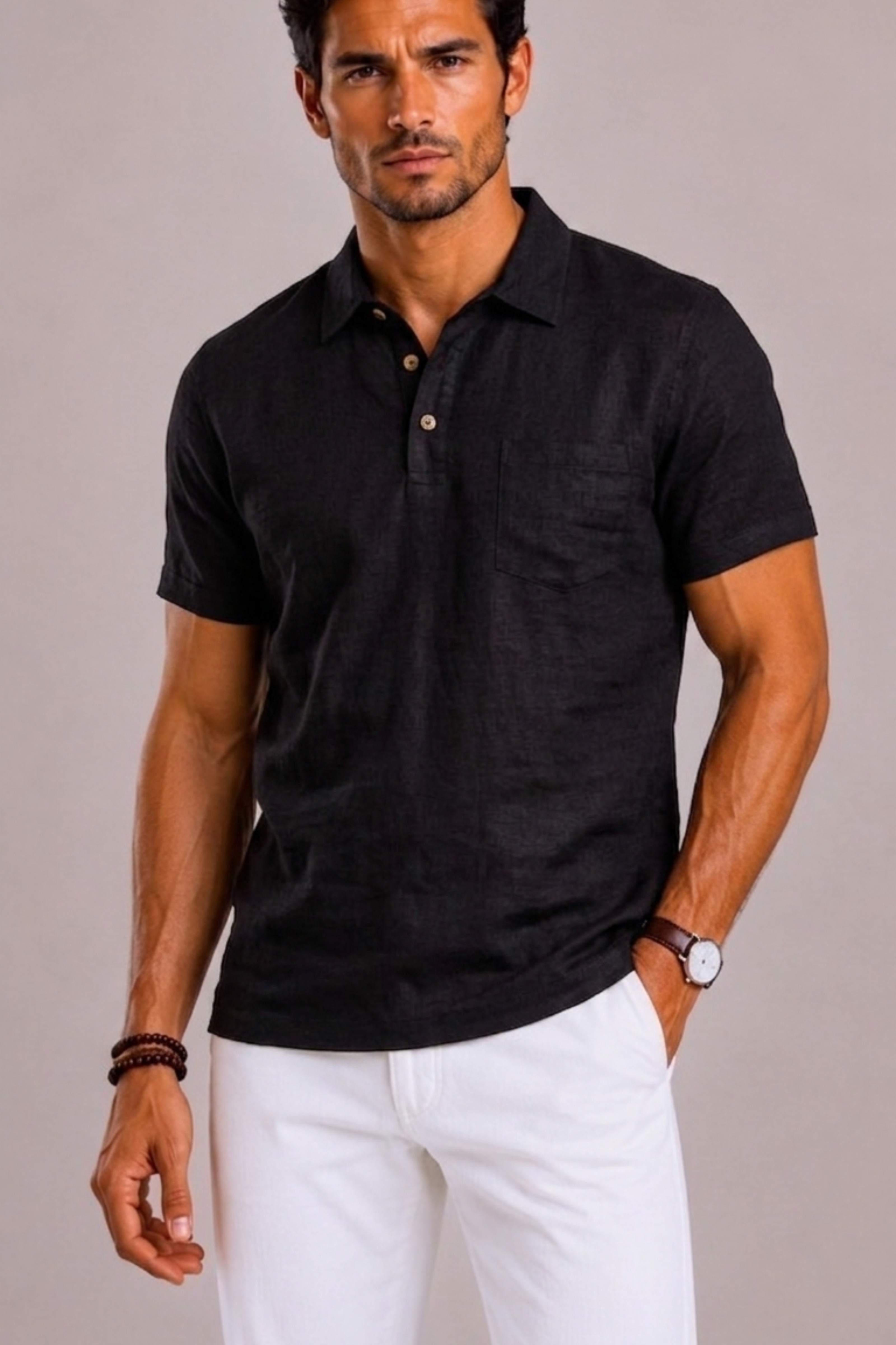 Polo da uomo con maniche corte e collo classico | Lunelle