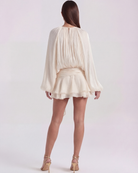 Abito mini Giovanna perla glitter Bella di Roma – vista laterale