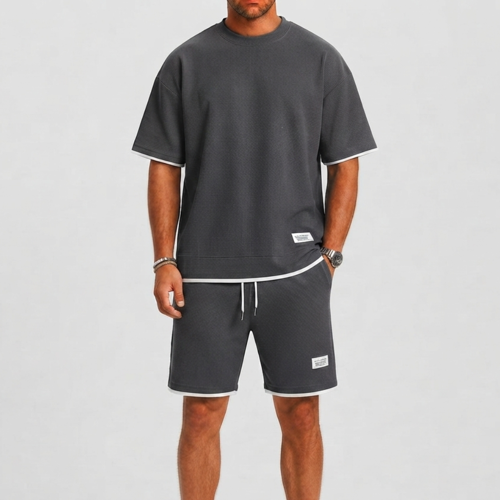 Set uomo con pantaloni corti – vestibilità comoda | Bella di Roma