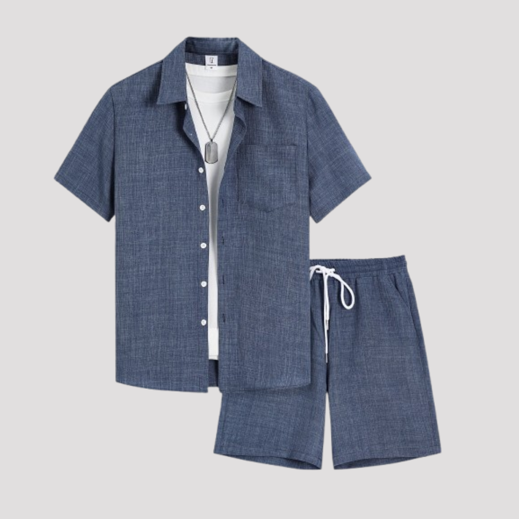 Completo estivo uomo con maniche corte e pantaloni corti | Bella di Roma