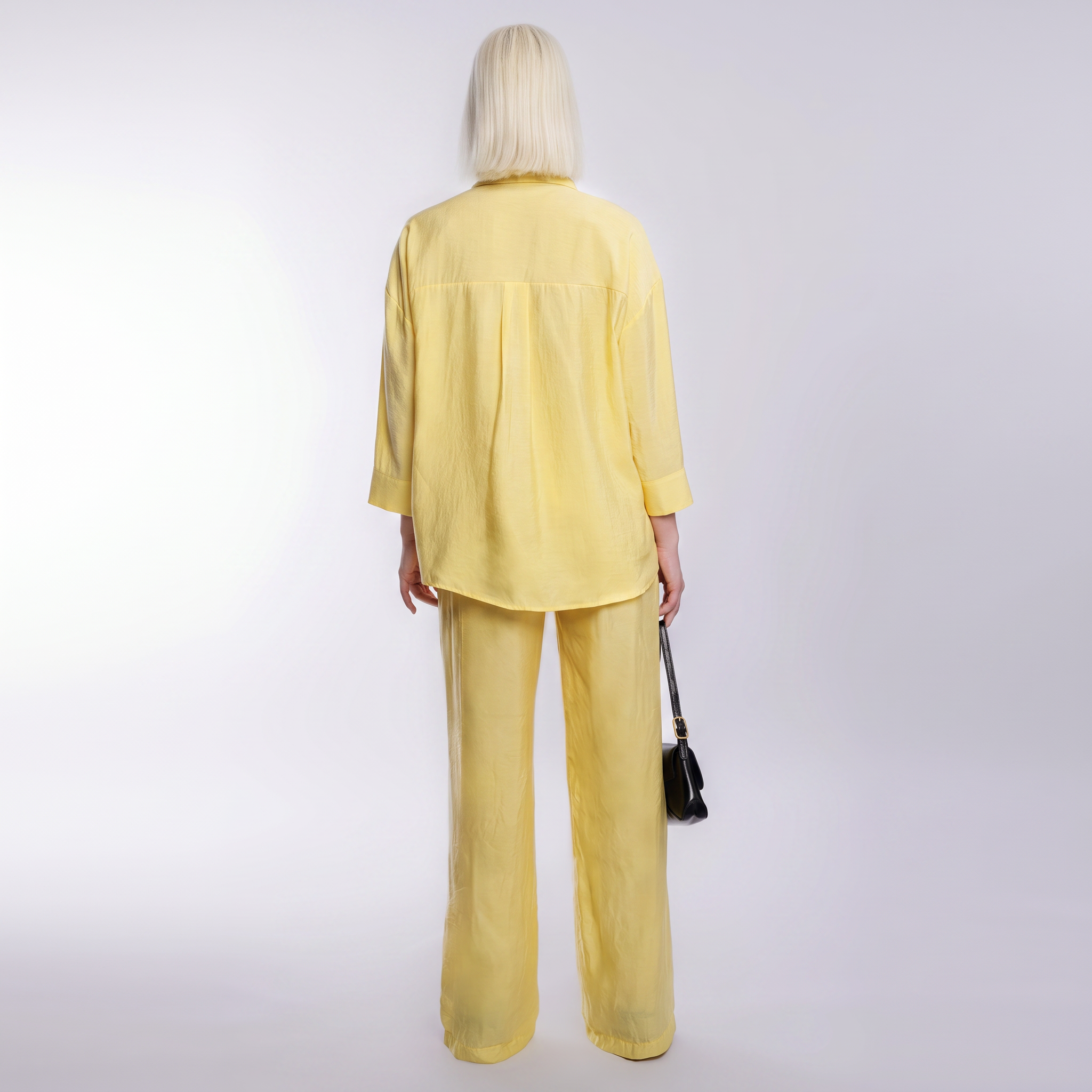 Completo Lino Camicia Oversize e Pantalone a Palazzo | Bella di Roma
