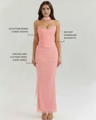 Set Maxi Malu Rosa Rete Bella di Roma – corsetto rete
