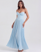 Abito Maxi Siena Azzurro Baby Bella di Roma – retro