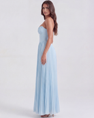 Abito Maxi Siena Azzurro Baby Bella di Roma – modella
