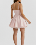 Abito mini Selene rosa blush tulle Bella di Roma – taglie XS-XL