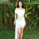 Abito Mini Kaye Drappeggiato Bella di Roma – modella