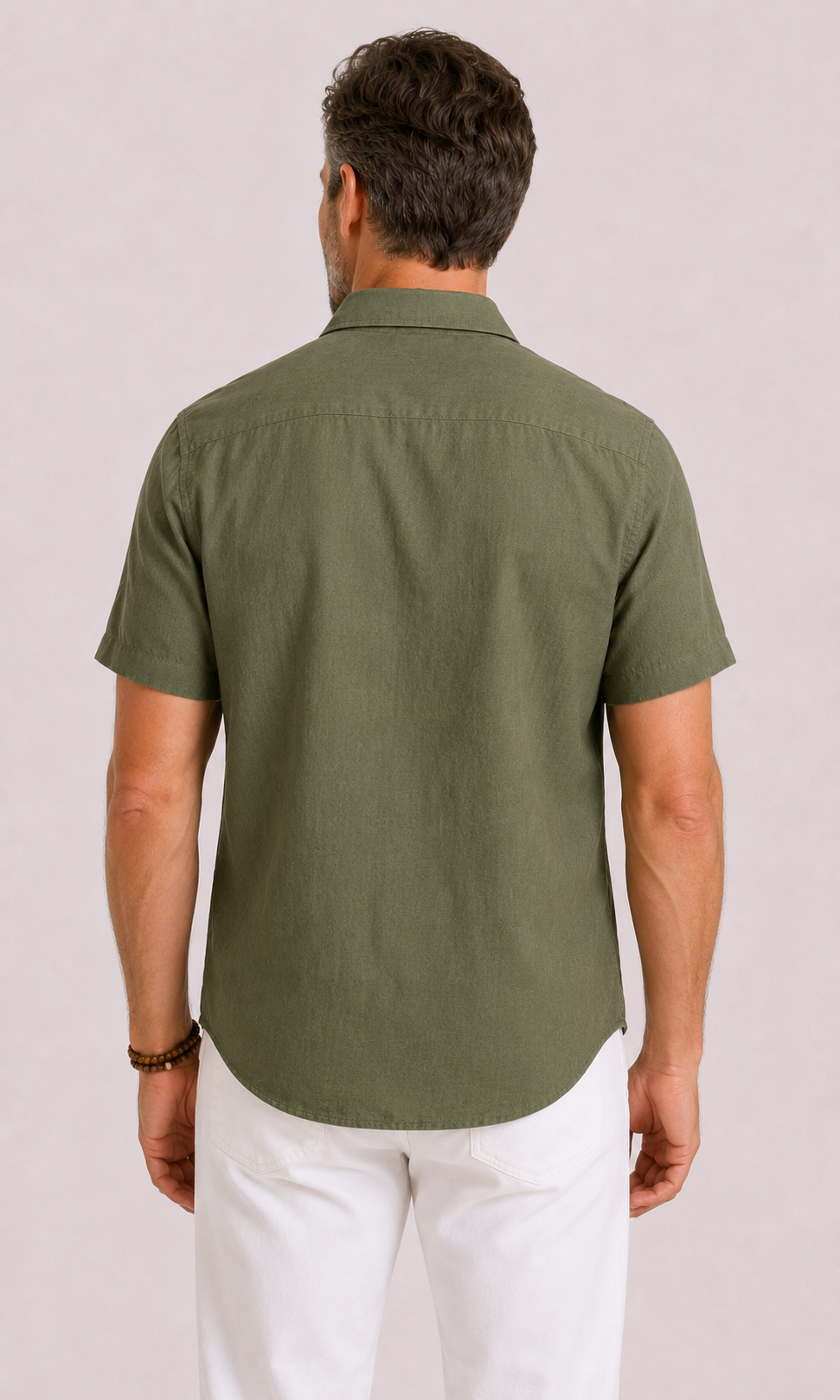 Camicia Uomo in Lino e Cotone a Maniche Corte | Bella di Roma