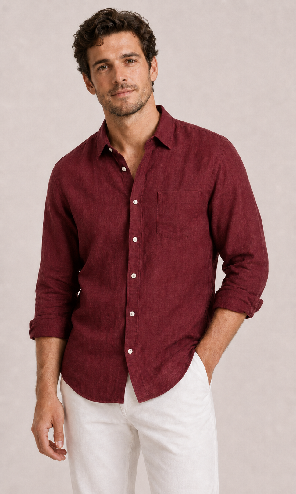 Camicia Uomo in Lino Relaxed | Eleganza Casual | Bella di Roma