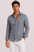 Camicia Uomo in Lino a Maniche Lunghe | Bella di Roma