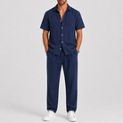 Completo estivo uomo con pantaloni larghi – vista frontale | Bella di Roma