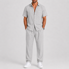 Completo estivo uomo con pantaloni larghi – silhouette fluida | Bella di Roma