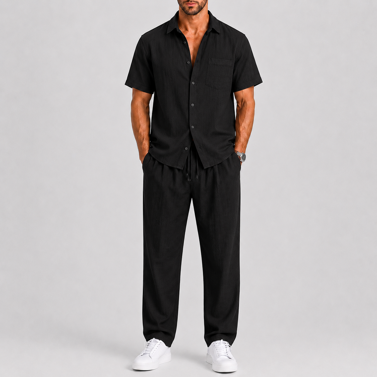 Completo estivo uomo con camicia – altra variante di colore | Bella di Roma