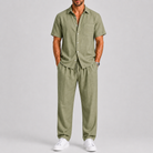 Completo estivo uomo con camicia – dettaglio del colletto | Bella di Roma