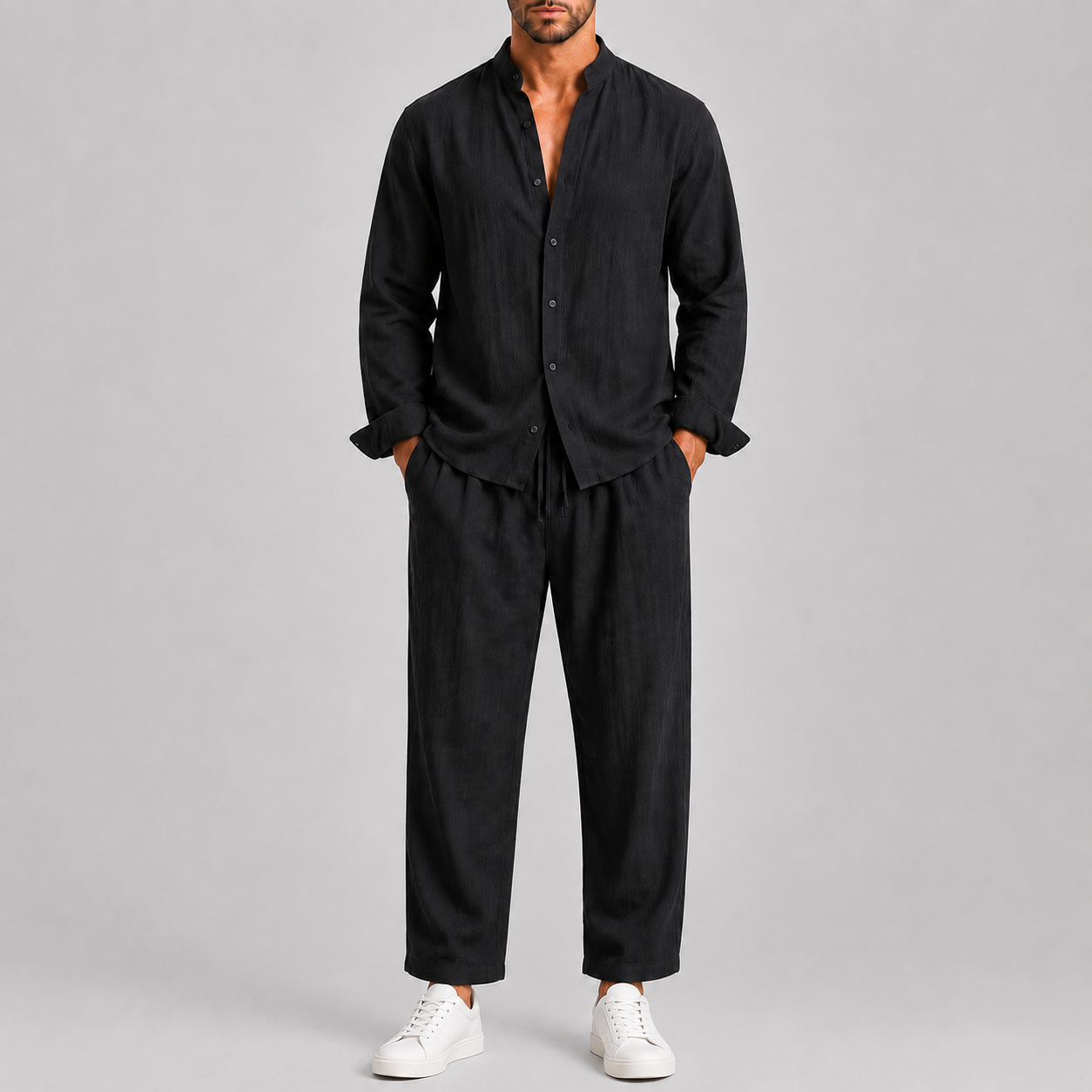 Completo estivo uomo con pantaloni lunghi – look elegante | Bella di Roma