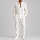 Completo estivo uomo con camicia – dettaglio del tessuto | Bella di Roma