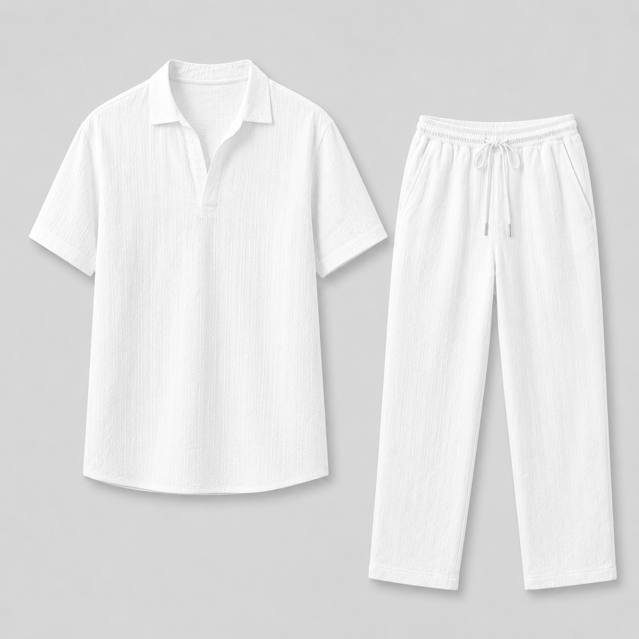 Set uomo in lino bianco – completo estivo | Bella di Roma