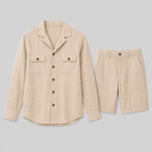 Set uomo in lino con camicia e pantaloni corti | Bella di Roma
