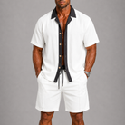 Set estivo uomo a nido d'ape – dettaglio della texture | Bella di Roma
