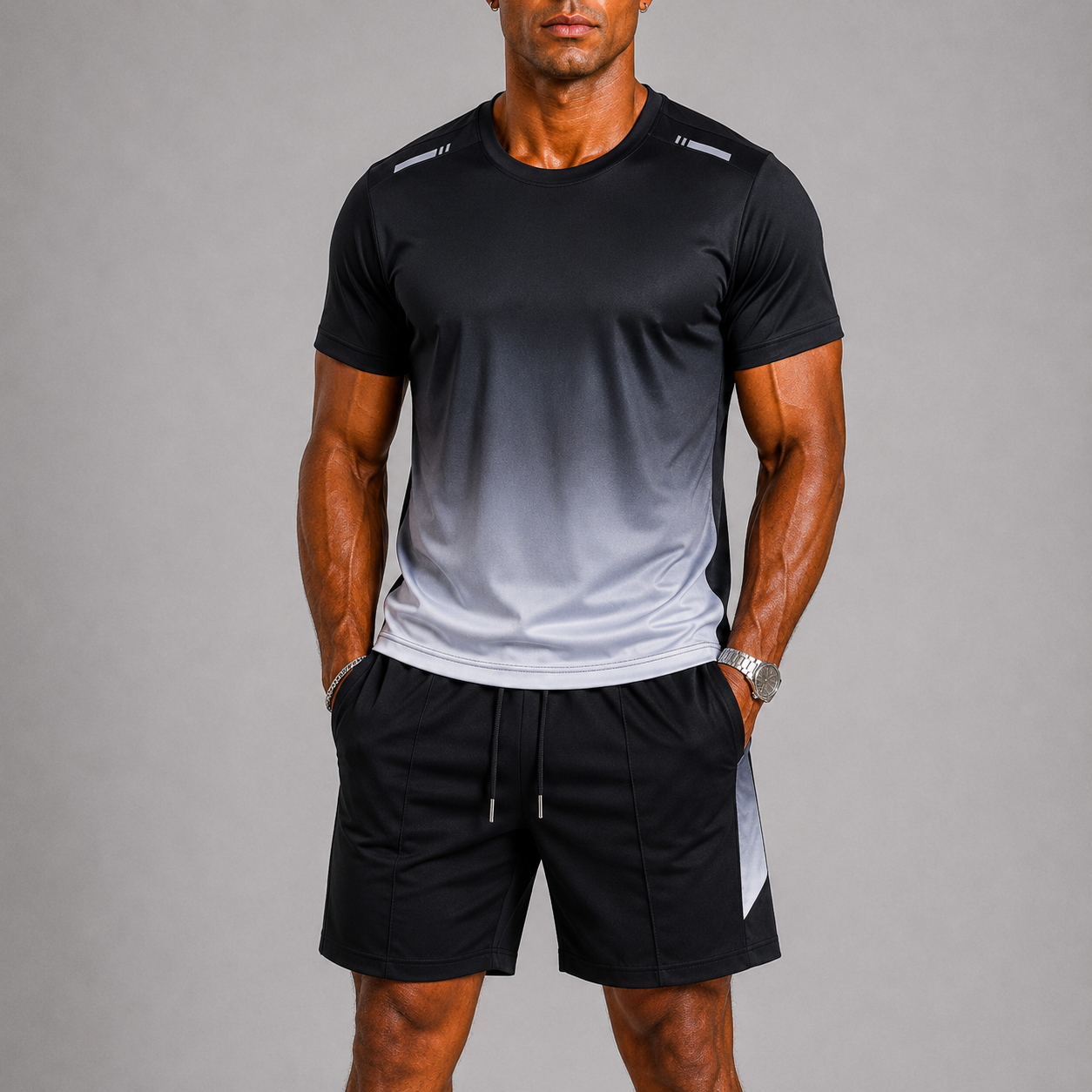 Set sportivo uomo con t-shirt e pantaloncino – set coordinato | Bella di Roma