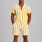Completo estivo uomo a righe – vista frontale | Bella di Roma