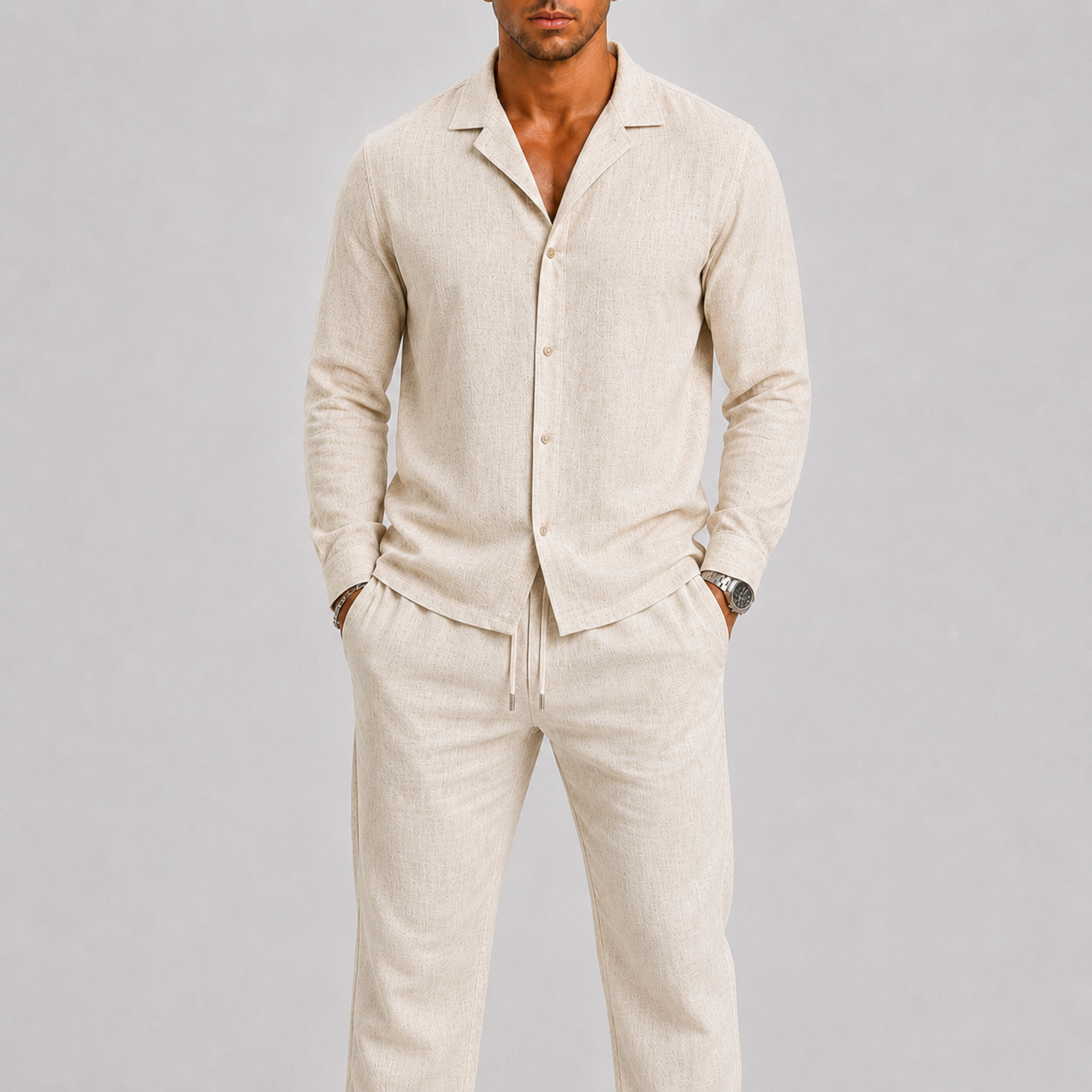 Set uomo in lino – variante di colore | Bella di Roma