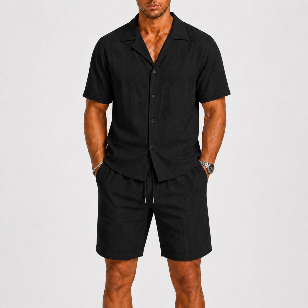 Set estivo elegante uomo in lino – set coordinato | Bella di Roma