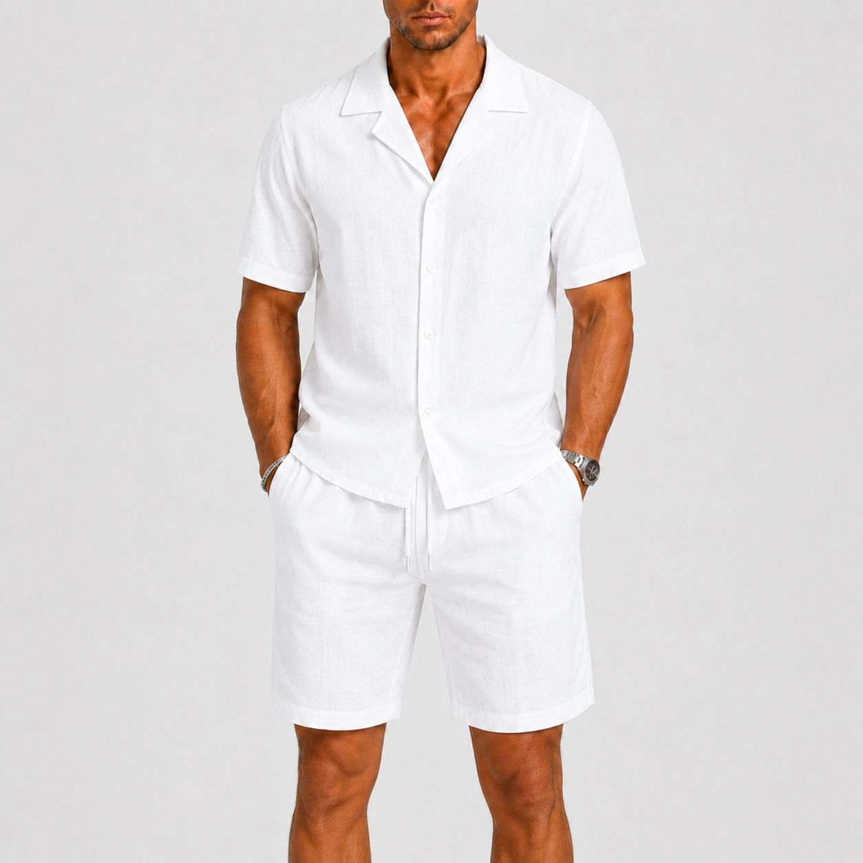 Set estivo uomo in lino – look raffinato | Bella di Roma