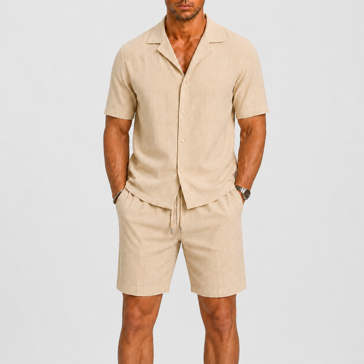 Set estivo uomo in lino – variante di colore | Bella di Roma
