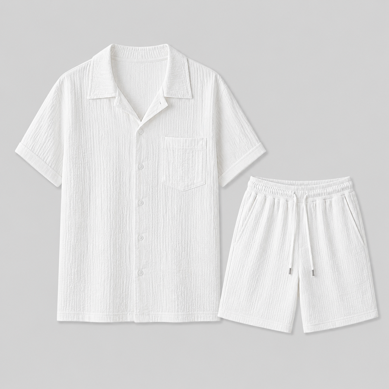Completo estivo uomo con camicia e pantaloni corti | Bella di Roma