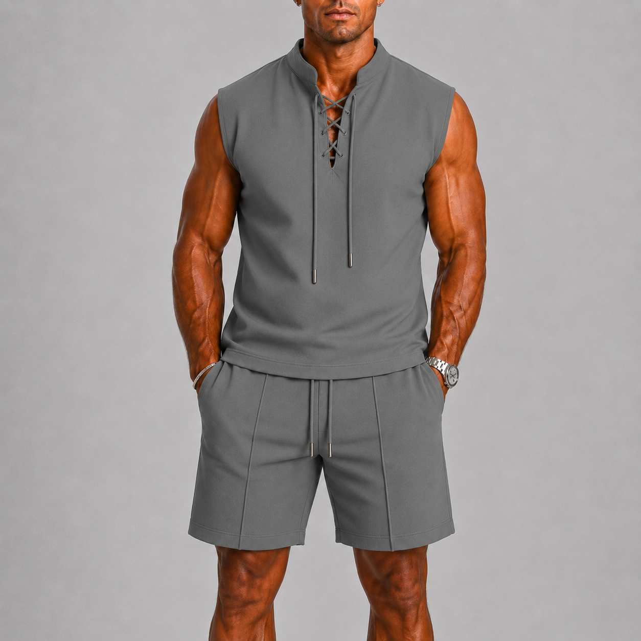 Completo estivo uomo senza maniche – look fresco | Bella di Roma