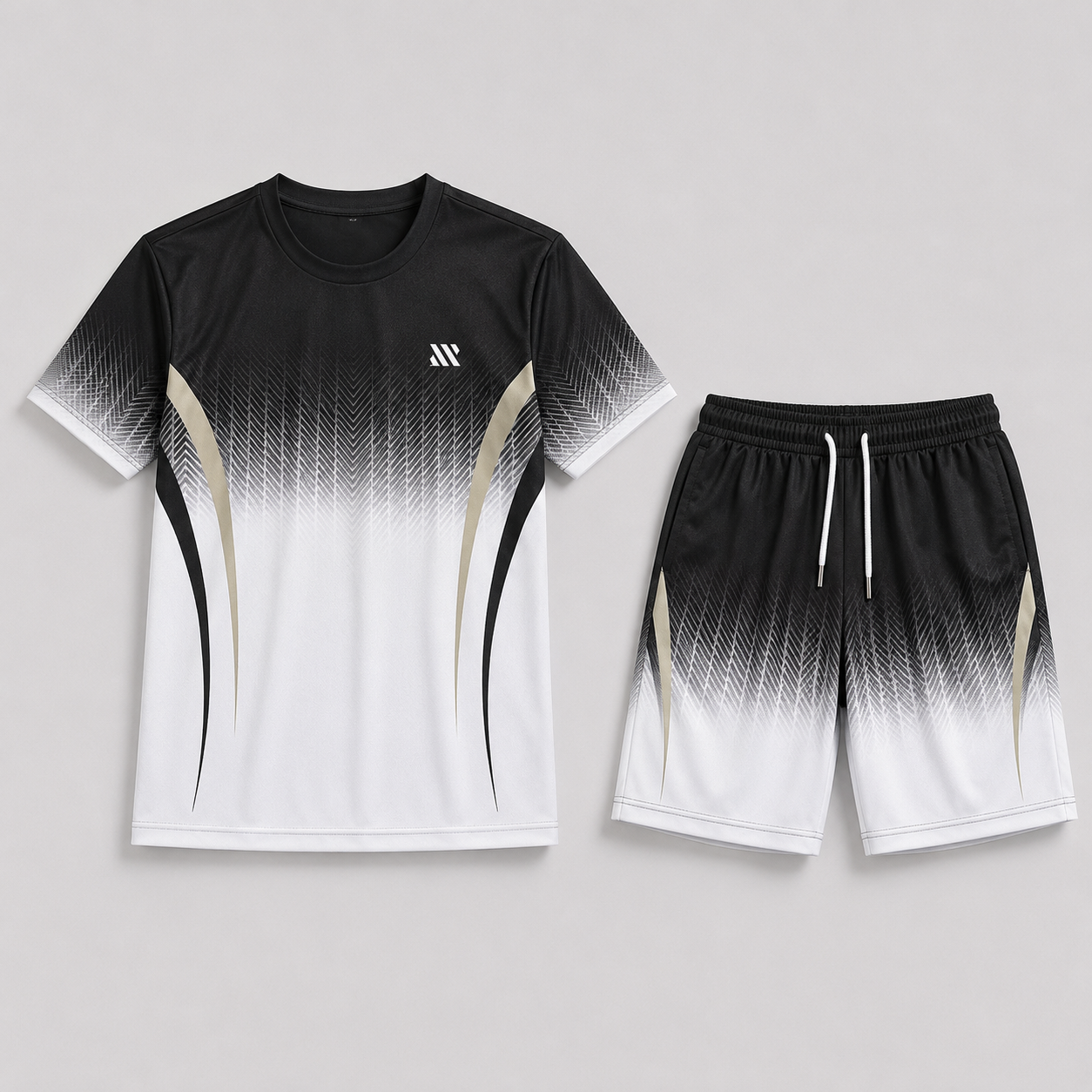 Completo estivo uomo con t-shirt stampata e pantaloni corti | Bella di Roma