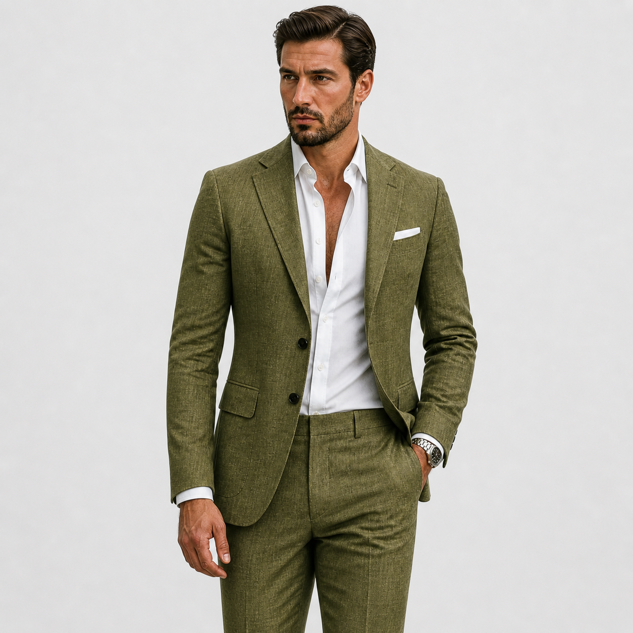 Completo da uomo in lino slim fit eleganza estiva | Lunelle
