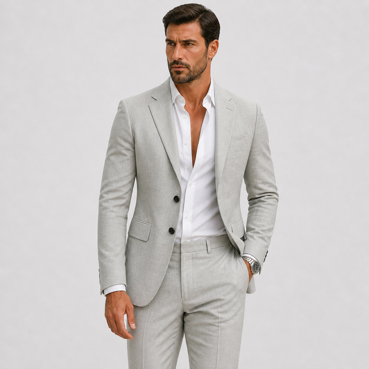 Completo da uomo in lino slim fit eleganza estiva | Lunelle