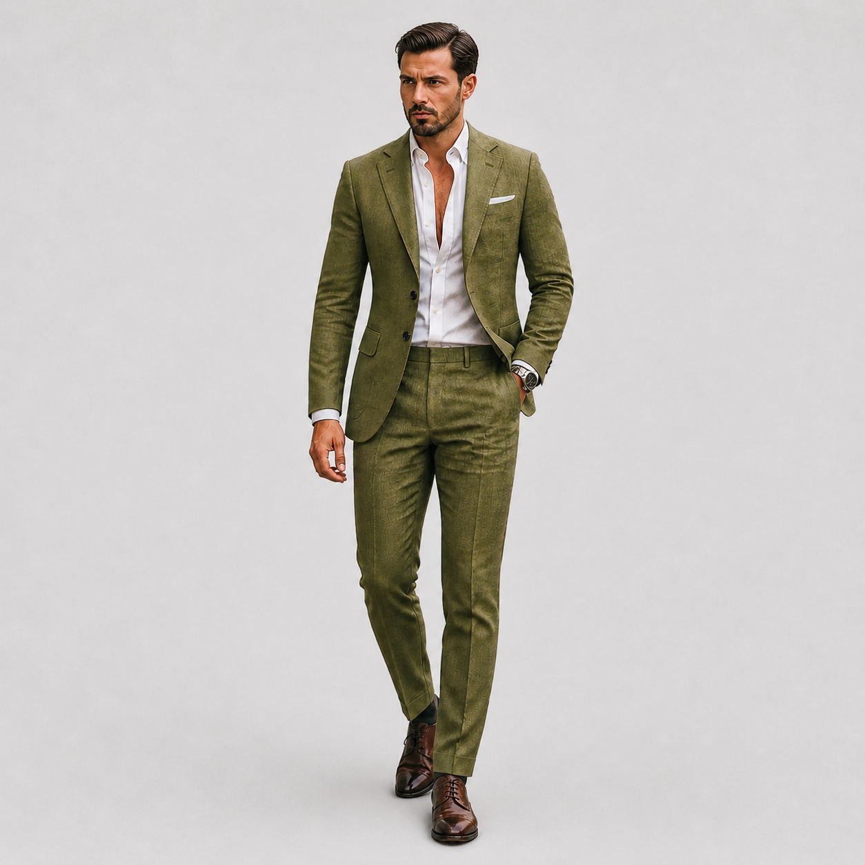 Completo da uomo in lino slim fit eleganza estiva | Lunelle