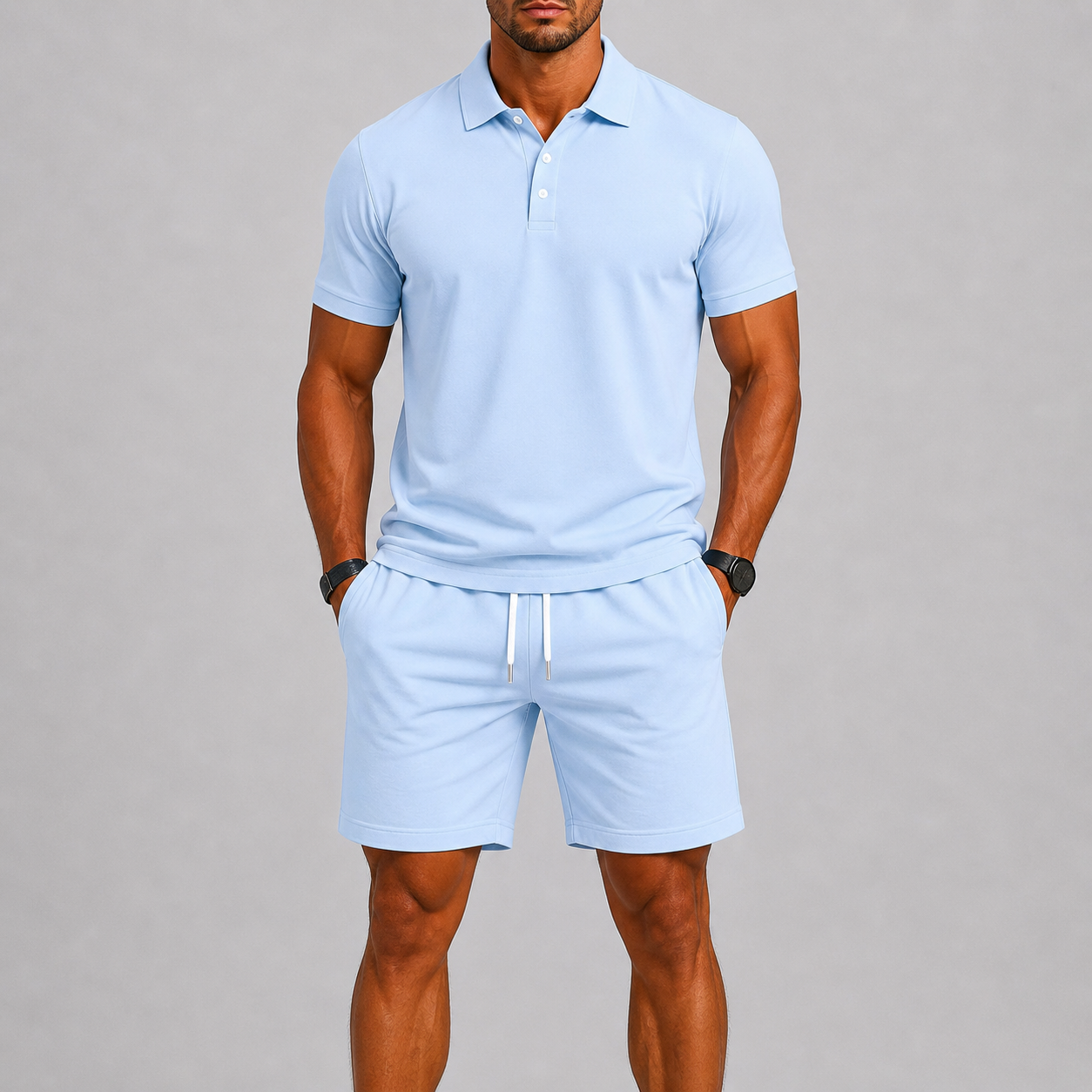 Set sportivo uomo con shorts – altra variante di colore | Bella di Roma