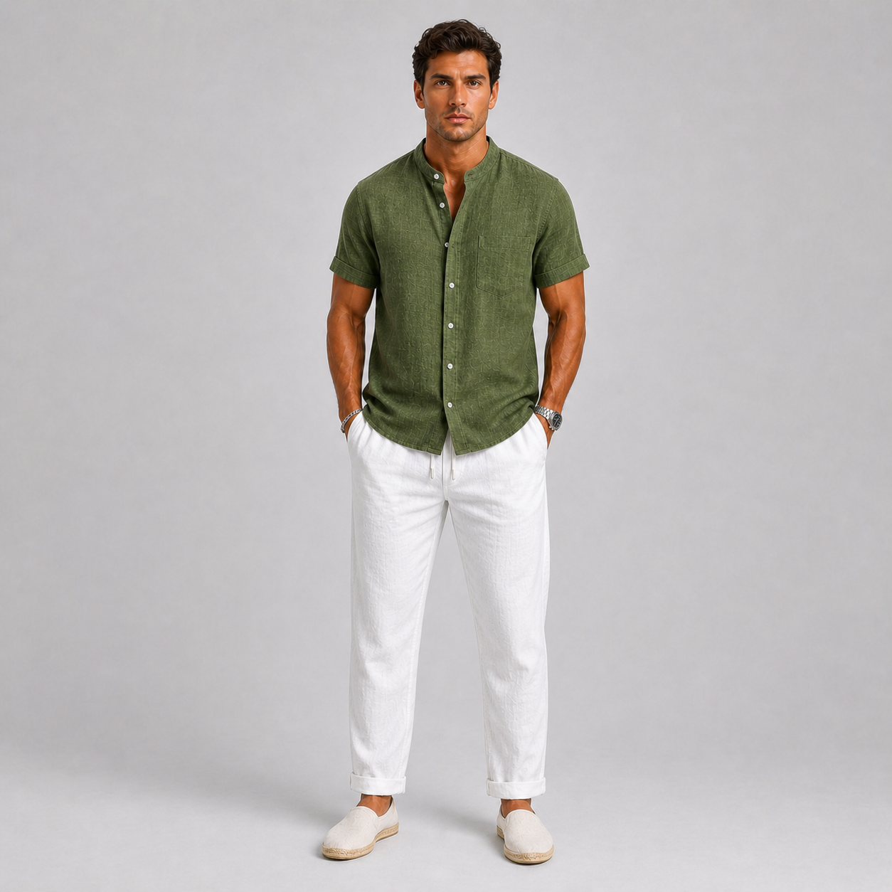 Set uomo in lino – altra variante di colore | Bella di Roma