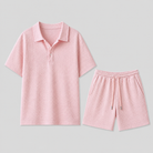 Set uomo in jacquard con camicia e pantaloni corti | Bella di Roma