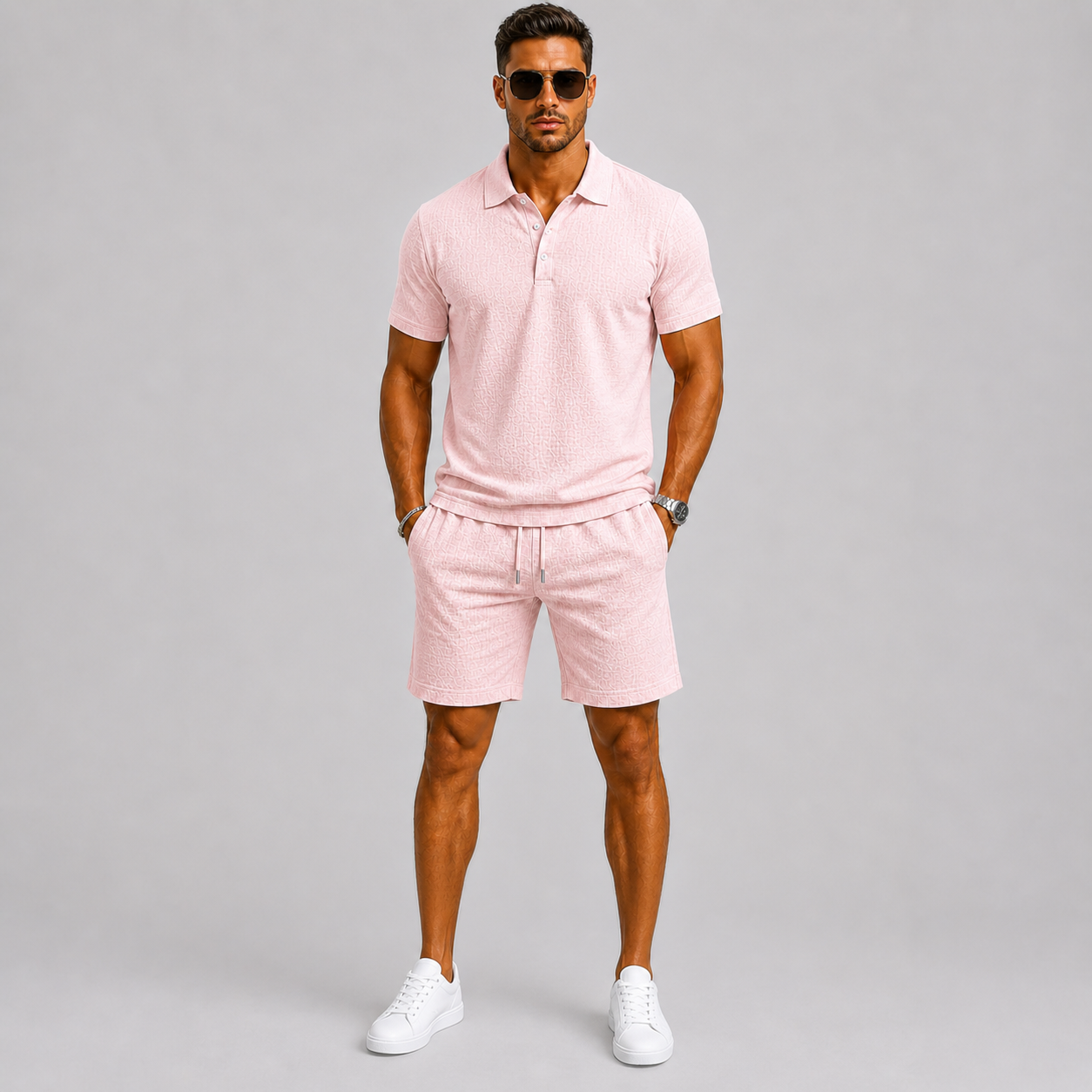 Set uomo in jacquard – dettaglio della texture | Bella di Roma