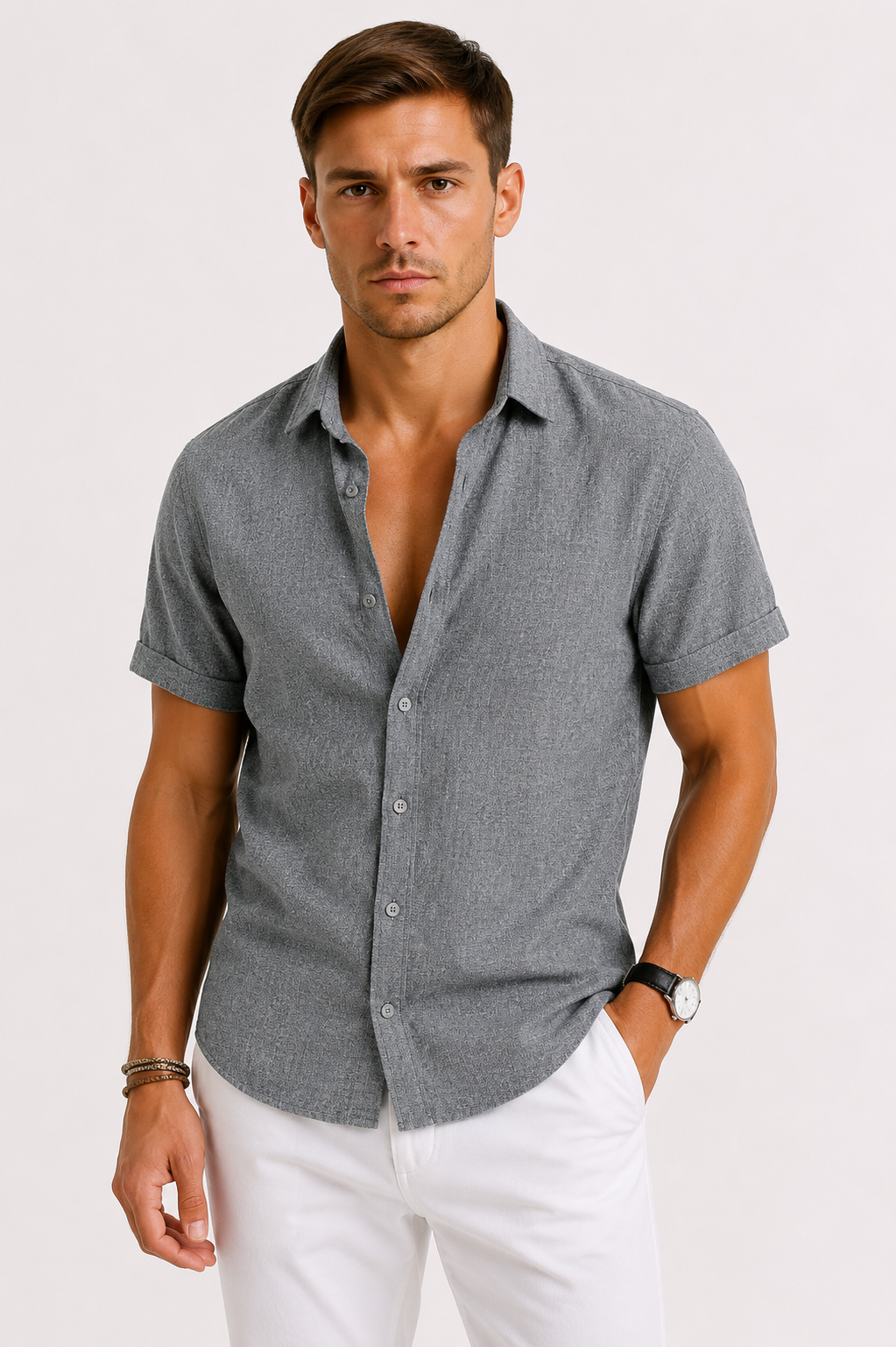 Camicia Uomo in Lino Leggera Stile Estivo | Bella di Roma