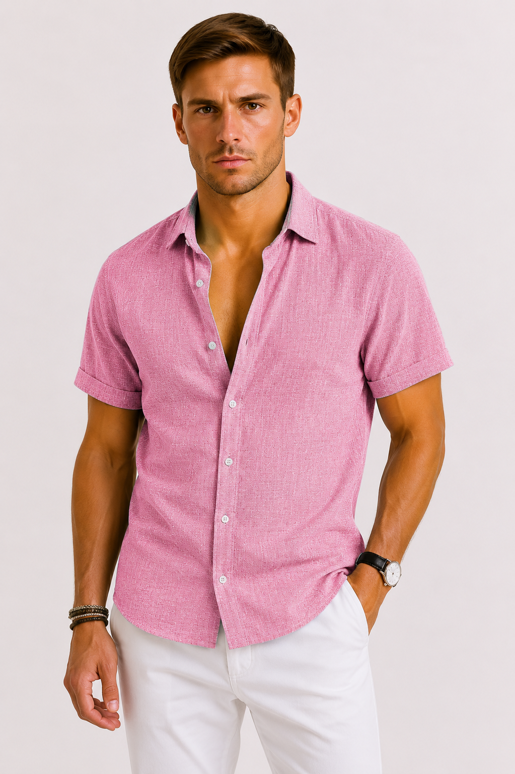 Camicia Uomo in Lino Leggera Stile Estivo | Bella di Roma