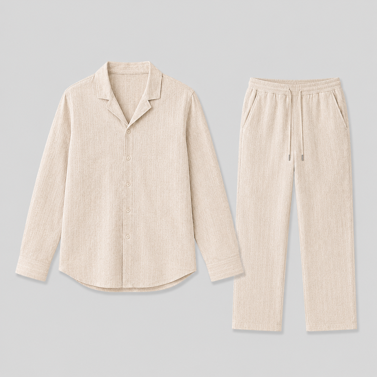 Set uomo in lino con collo cubano – stile estivo | Bella di Roma