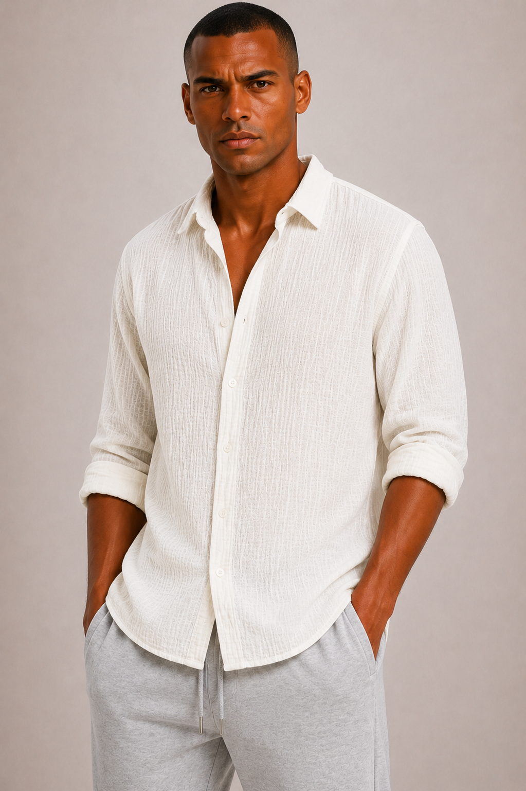 Camicia Uomo in Cotone a Struttura Classica | Bella di Roma