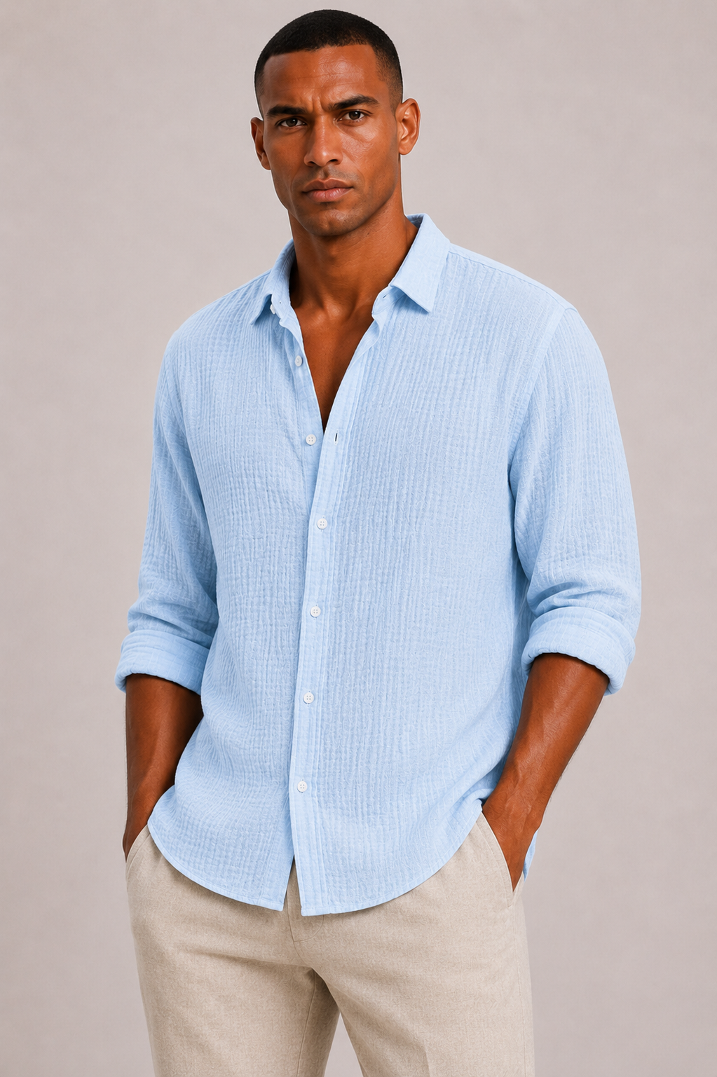 Camicia Uomo in Cotone a Struttura Classica | Bella di Roma