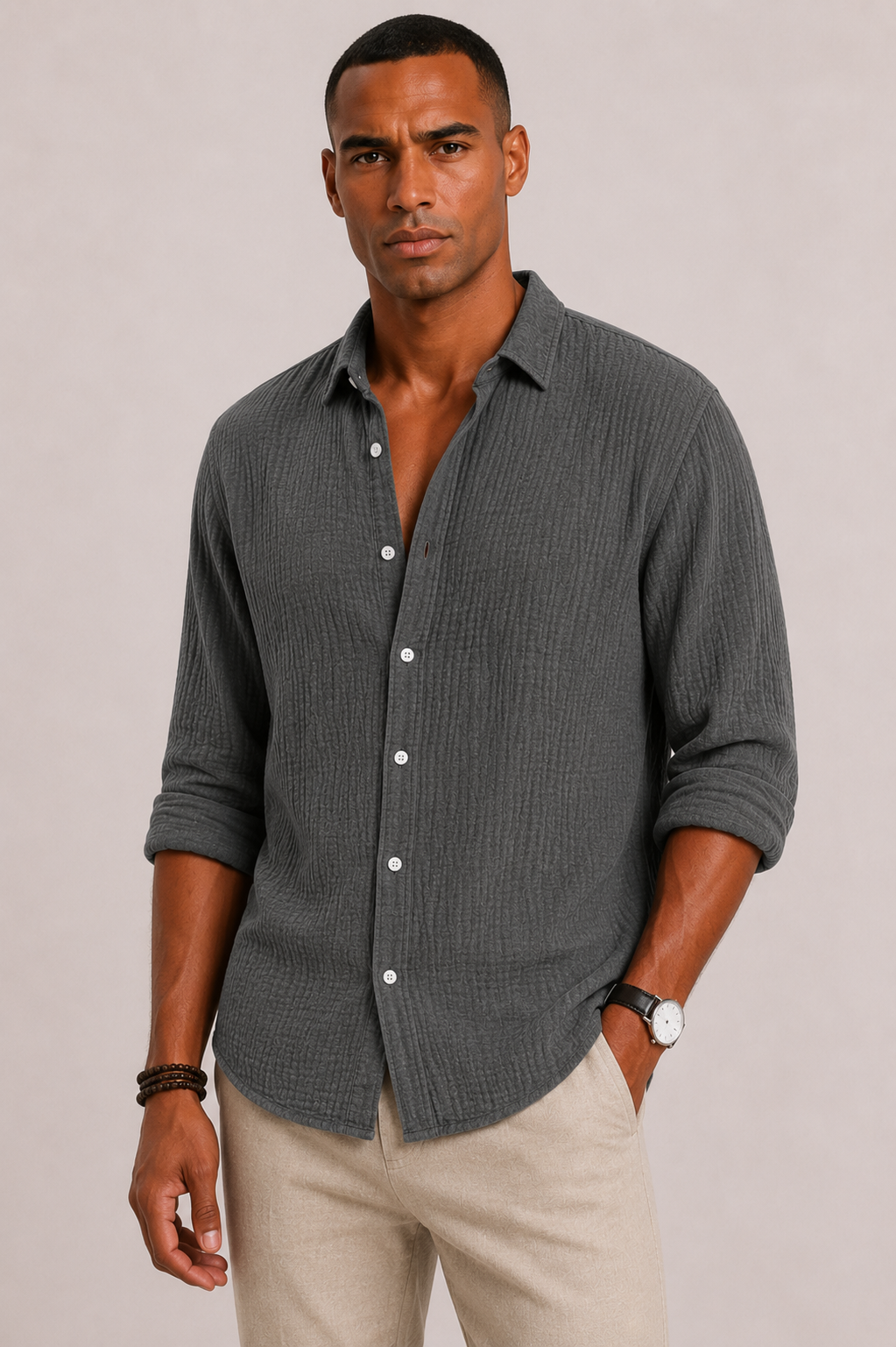 Camicia Uomo in Cotone a Struttura Classica | Bella di Roma