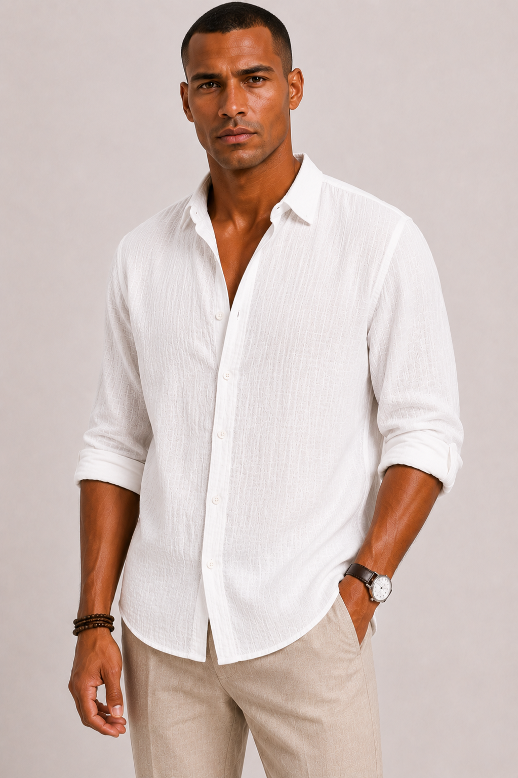 Camicia Uomo in Cotone a Struttura Classica | Bella di Roma